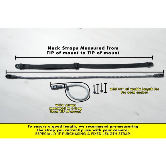 SILVER Adjustable Camera Neck Strap  w/ Peak Design Anchors 1.25" wide EXCLUSIVE - Picture 7 of 10